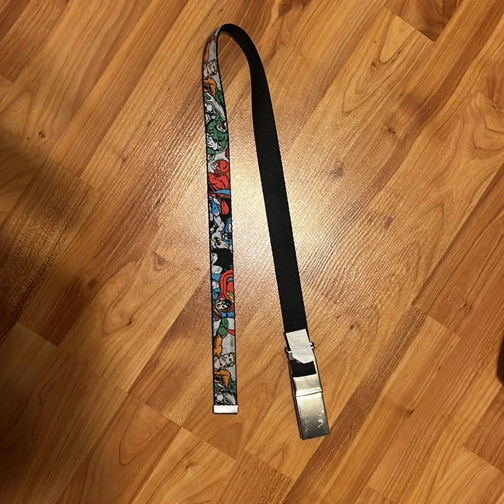 Super Hero - Superman - Cartoon Character Belt with Silver Buckle for Kids